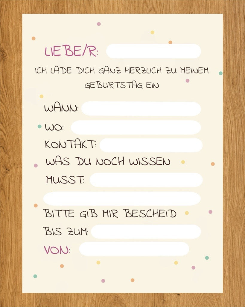 Einladungskarten „Eiscreme” Geburtstag