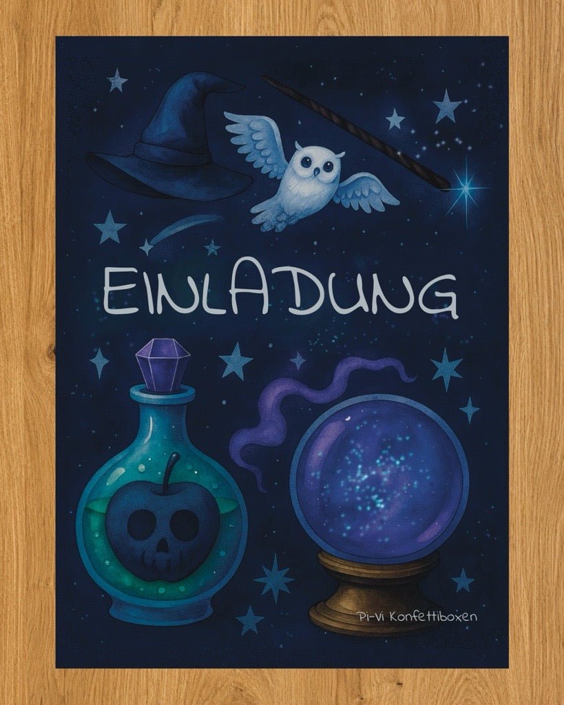 Einladungskarten „Magic” Geburtstag