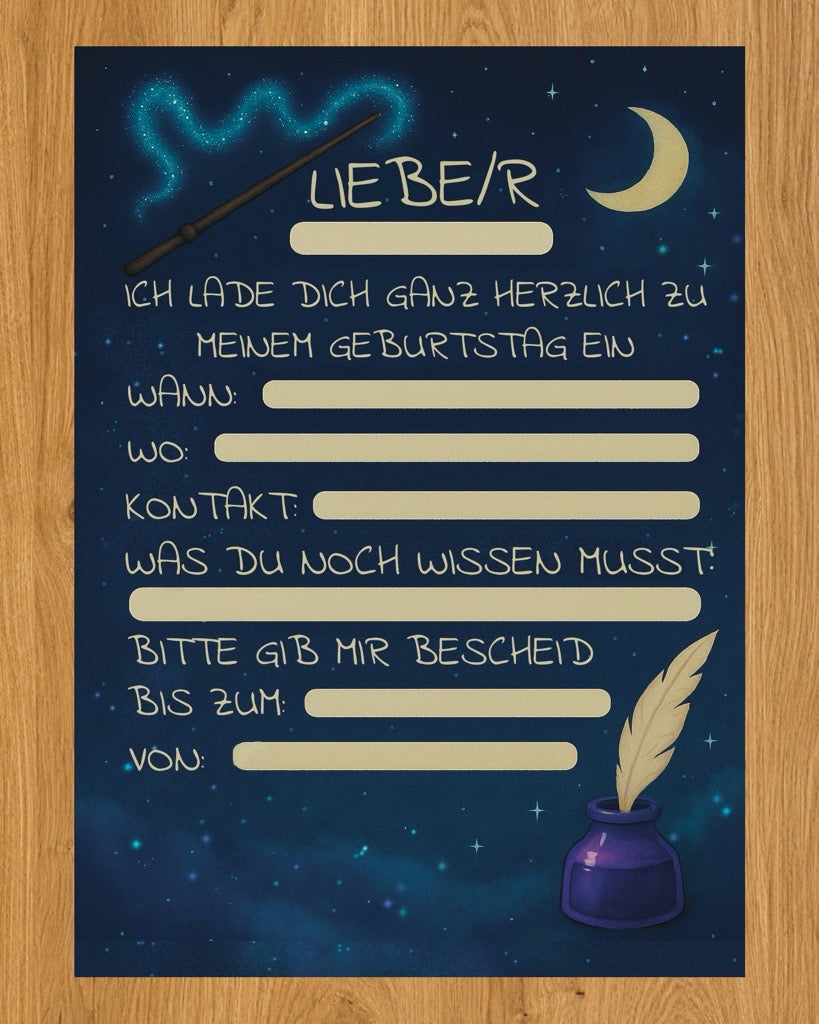 Einladungskarten „Magic” Geburtstag