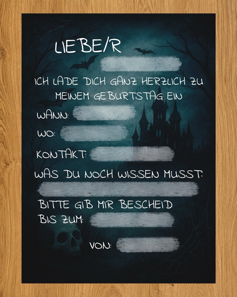 Einladungskarten „Halloween” Geburtstag